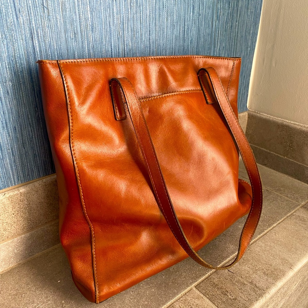 Patricia Nash Leather Brown Bag